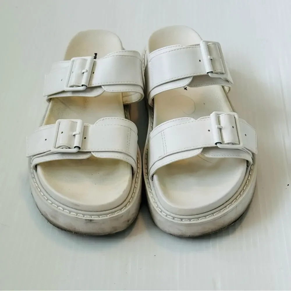 Princess Polly Ma Belle strappy sandals white size 6